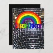 Retro Party-Disco-Ball 70er des Disco-Tanz-Party | Einladung (Vorne/Hinten)