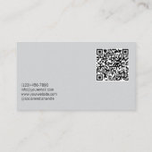Retro-Party-DJ-Deejay-Vinyl-Schallplatte-QR-Code Visitenkarte (Rückseite)