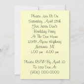 Retro Party Einkaufsgeschäft Lebensmittelgeschäft  Einladung (Rückseite)