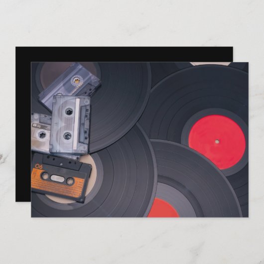 Retro-Party Einladung (Vorne/Hinten)