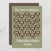 Retro-Party Einladung (Vorne/Hinten)