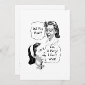 Retro-Party Einladung (Vorne/Hinten)