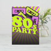 Retro-Party Einladung (Stehend Vorderseite)