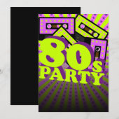 Retro-Party Einladung (Vorne/Hinten)