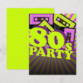 Retro-Party Einladung (Vorne/Hinten)