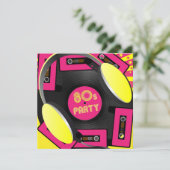 Retro-Party Einladung (Stehend Vorderseite)