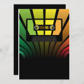 Retro Party Einladung (Vorne/Hinten)