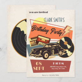 Retro-Party Einladung