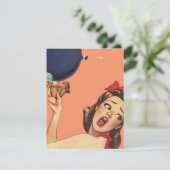 Retro-Party Einladung (Stehend Vorderseite)