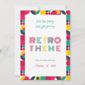 Retro-Party Einladung (Vorderseite)