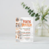 Retro Party Einladungs-Karte Begleitkarte (Stehend Vorderseite)