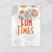 Retro Party Einladungs-Karte Begleitkarte (Rückseite)