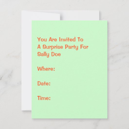 Retro-Party für jede Einladung (Rückseite)