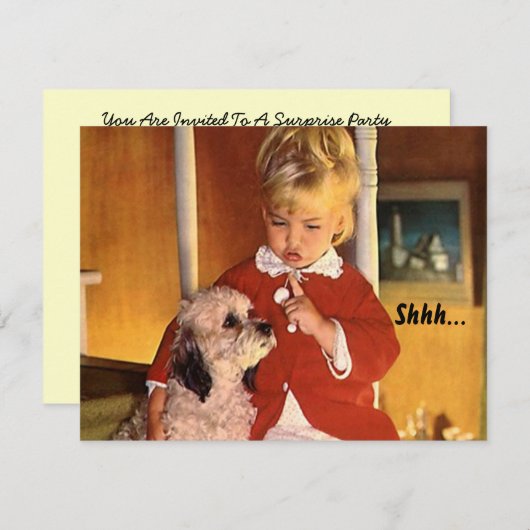 Retro-Party für jede Einladung (Vorne/Hinten)