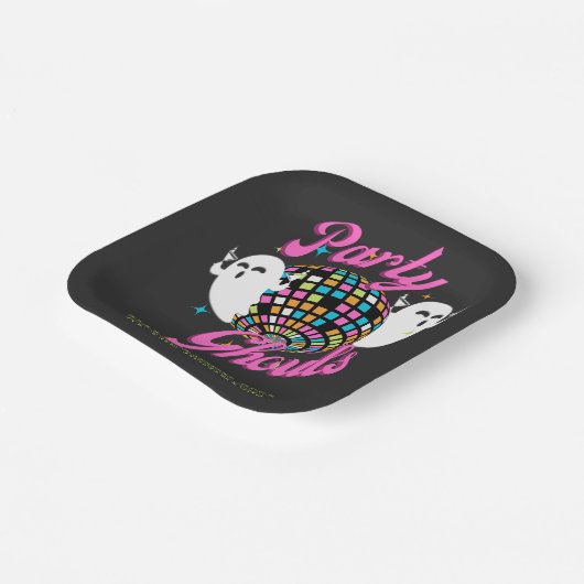 Retro Party Ghouls Halloween Ghosts Pappteller (Gewinkelt)