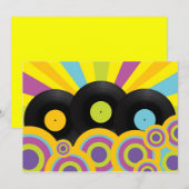 Retro Party-Hintergrund Einladung (Vorne/Hinten)