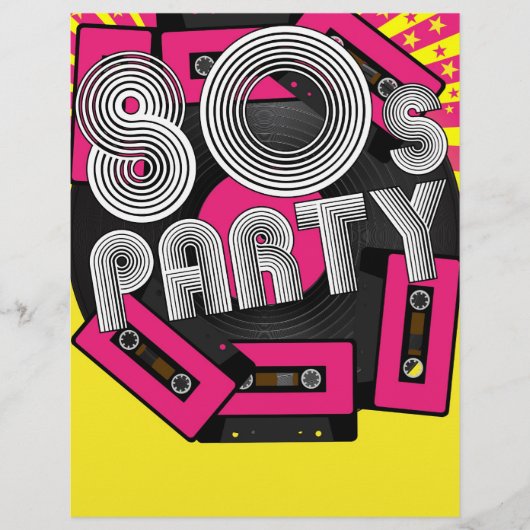Retro-Party-Hintergrund Flyer (Vorne)