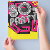 Retro-Party-Hintergrund Flyer (Hand)