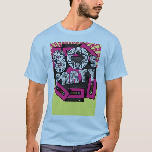 Retro Party-Hintergrund T-Shirt (Vorderseite)