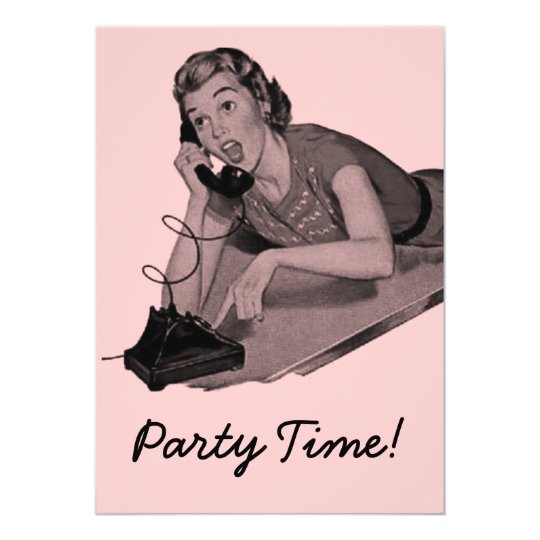 Retro Party Karte