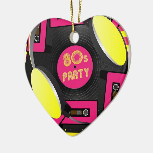 Retro Party Keramik Ornament (Links)