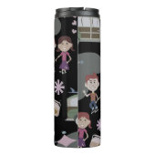 Retro Party Muster Fünfzig Kinder Niedlicher Carto Thermosbecher (Rückseite)