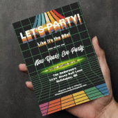 Retro Party Neujahrsfest I Liebe der 80er Jahre Einladung