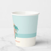 Retro-Party-Papieraufkleber für Surfen Pappbecher (Links)