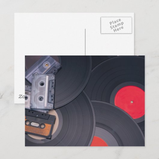 Retro-Party Postkarte (Vorne/Hinten)