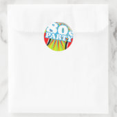 Retro-Party Runder Aufkleber (Tasche)