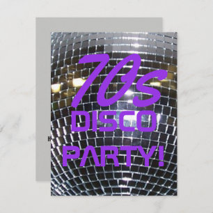 Retro Party Siebzigerjahre des Disco-Tanz-Party   Einladung