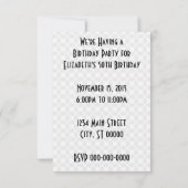 Retro Party Time V2 Einladung (Rückseite)
