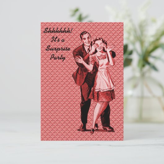 Retro-Party V2 Einladung (Stehend Vorderseite)