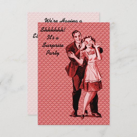 Retro-Party V2 Einladung (Vorne/Hinten)