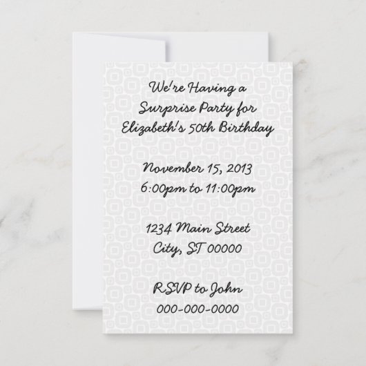 Retro-Party V2 Einladung (Rückseite)