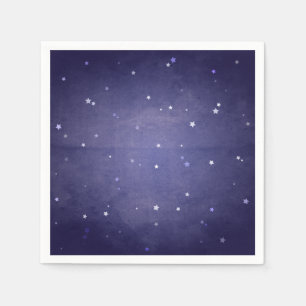 Retro Party verblasst Blau und Weiß Sterne Serviette