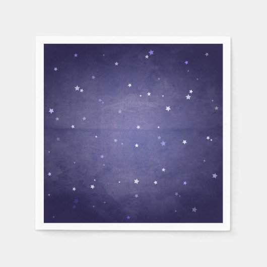 Retro Party verblasst Blau und Weiß Sterne Serviette (Vorderseite)