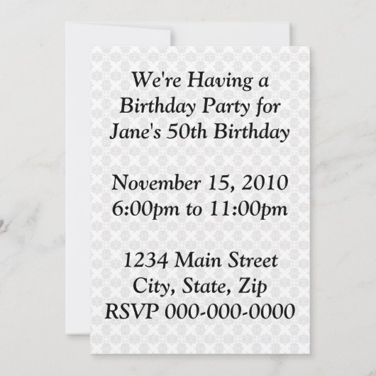 Retro-Party-Zeit Einladung (Rückseite)