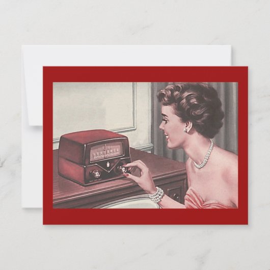 Retro-Party: Zeit- und Musikeinladung Einladung (Vorderseite)