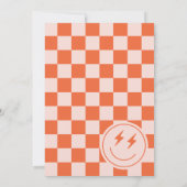 Retro Party Zeit zum ersten Geburtstag Einladung (Rückseite)