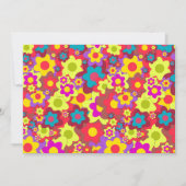 Retro Partythema des Hippy 60ers Einladung (Vorderseite)