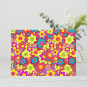 Retro Partythema des Hippy 60ers Einladung (Stehend Vorderseite)