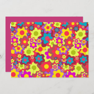 Retro Partythema des Hippy 60ers Einladung