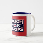 Retro PAS-Husten-Lutschbonbon-Tasse Zweifarbige Tasse (VorderseiteRechts)