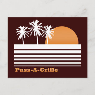 Retro Pass-a-Grille Postkarte