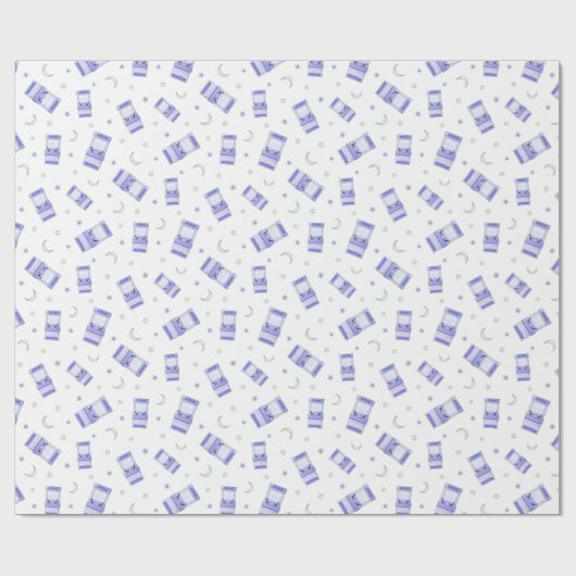 Retro Pastel Arcade Moon and Stars Geschenkpapier (Flach)