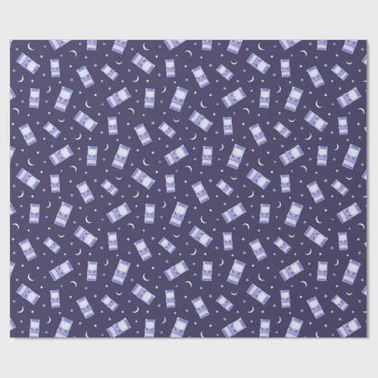 Retro Pastel Arcade Moon and Stars Geschenkpapier (Flach)