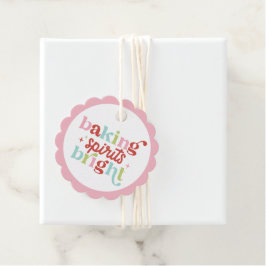 Retro Pastel Baking Spirit's Helle Weihnachten Geschenkanhänger