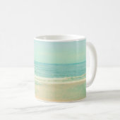 Retro Pastel Beach, Hintergrund, Sommer, Vintag, Kaffeetasse (VorderseiteRechts)