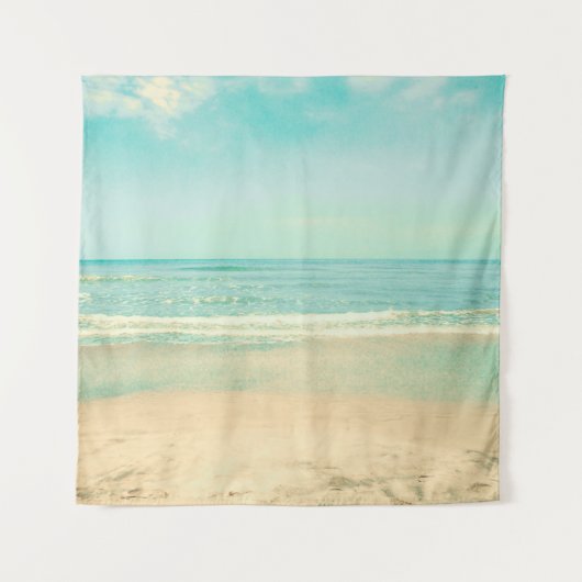 Retro Pastel Beachbeach,background,summer,vintage, Wandteppich (Vorderseite)